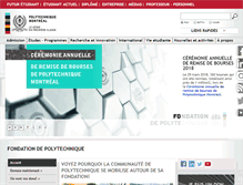 Tablet Screenshot of fondation.polymtl.ca