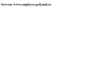 Tablet Screenshot of employes.polymtl.ca